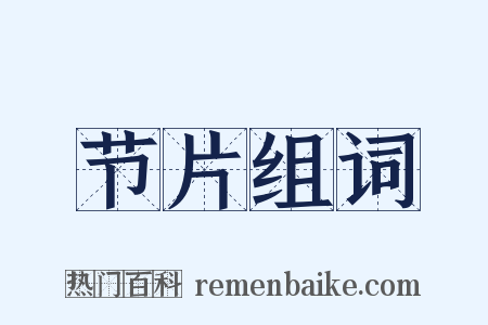节片组词是什么意思的图片